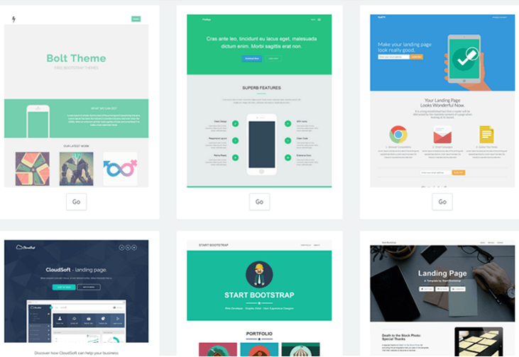 Landing pages